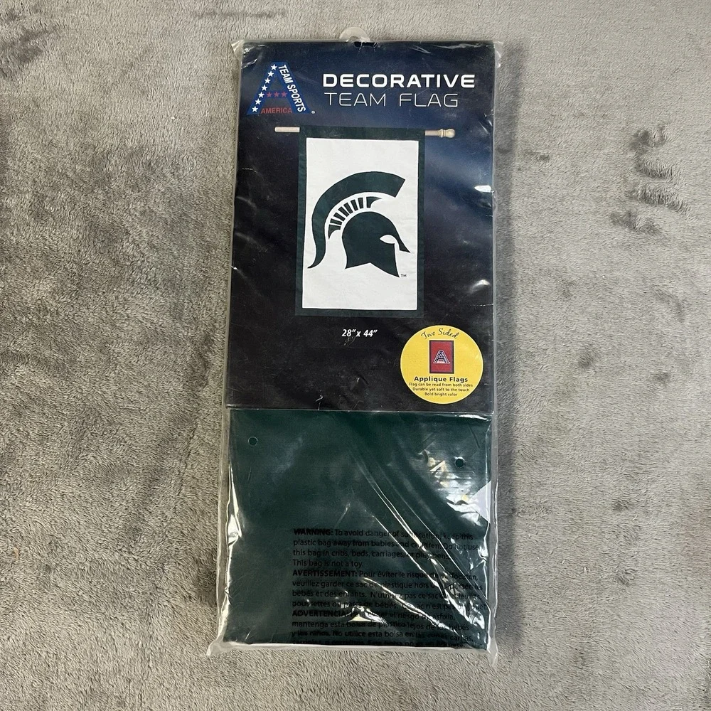 NCAA Michigan State Spartans MSU Decorative Appliqué Flag 28